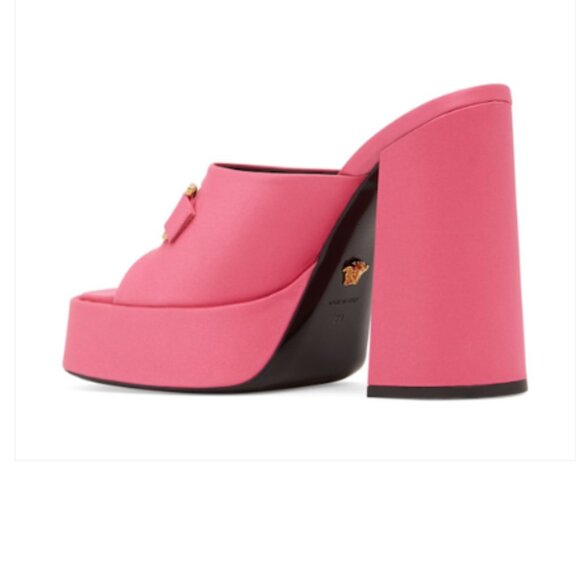 SOLD   Versace MEDUSA AEVITAS PLATFORM MULES Fuchsia size 9 - Picture 5 of 5